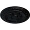 Ekena Millwork Exeter Ceiling Medallion (Fits Canopies up to 3 1/8"), Hand-Painted Jet Black, 17 3/4"OD x 1 1/8"P CM17EXBLF - alternate 2